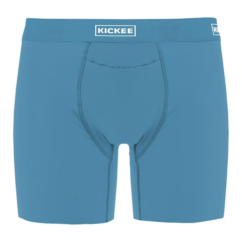 Men's Mid-Length Boxer Brief with Top Fly - Blue Moon