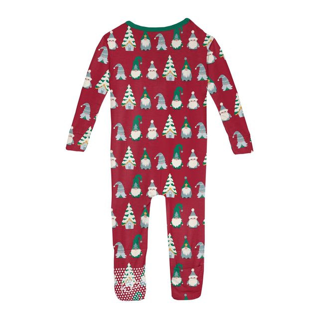 Coverall/Convertible Sleeper (Zipper) - Crimson Gnomes