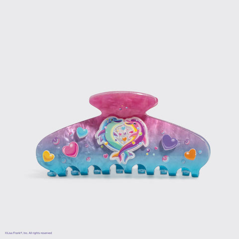 Glitter Claw Clip - Lisa Frank x Kitsch Dancing Dolphins™