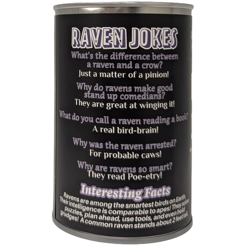 Stuffed Animal  - Shadow the Canned Raven (Regular Lid)