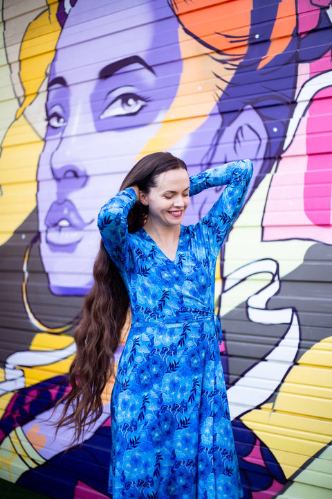 Women's Wrap Dress - Mushroom Forest