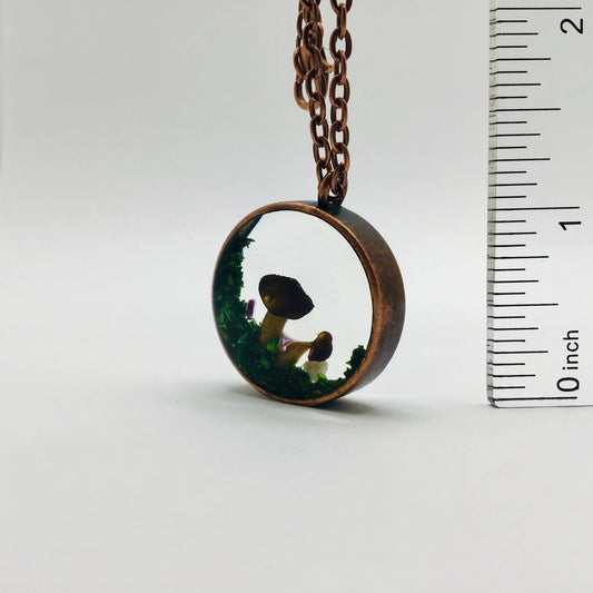 Curiosity Charm Necklace - Real Mushroom Copper # 3899