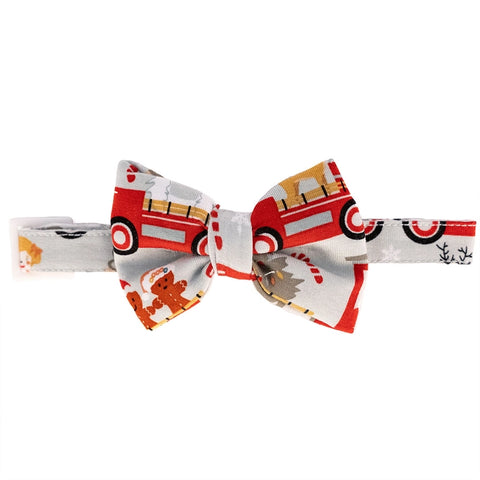 Pet Collar - Christmas Train Bow Tie