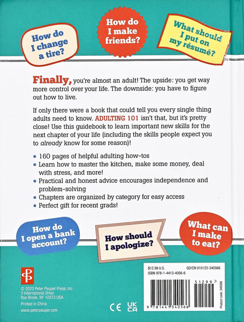 Book (Hardcover) - Adulting 101: Life Skills All Teens Should Know