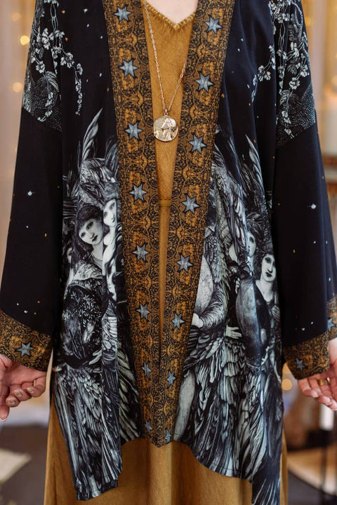 Matineé (Mid-Length) Duster - The Guardians with Angels & Moon