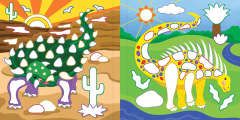 Color-By-Foil Sticker Book - Dinosaurs