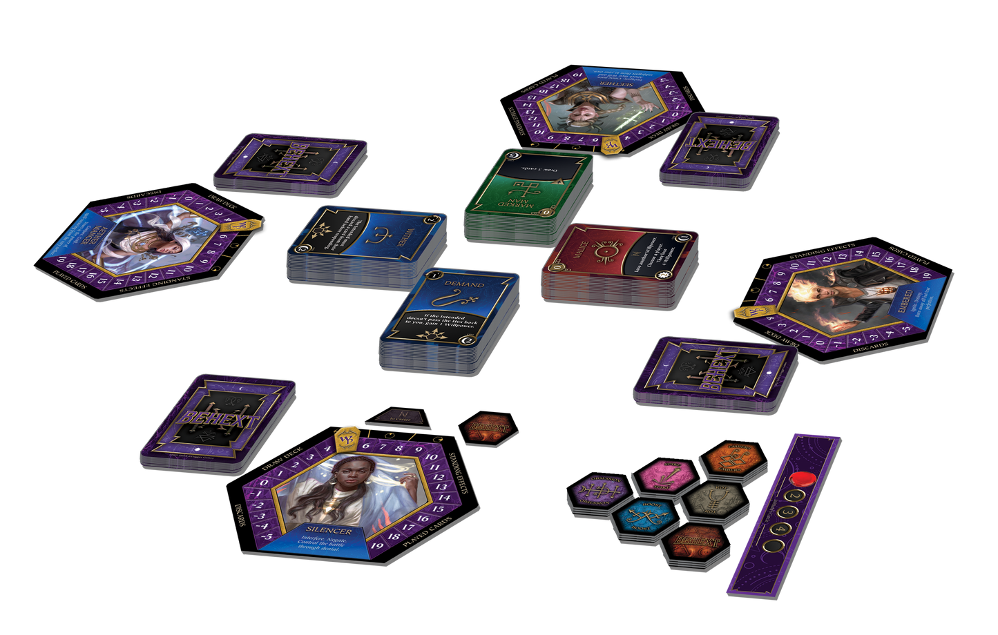 Game - BEHEXT: Unique Deck Building Game with Hexes and Curses