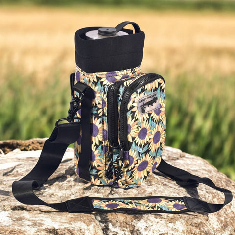 Water Bottle Carrier - Sunflower Fields
