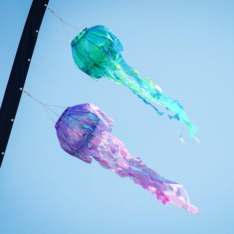 Windsock - 40-inch Purple Iridescent Jellyfish 3D