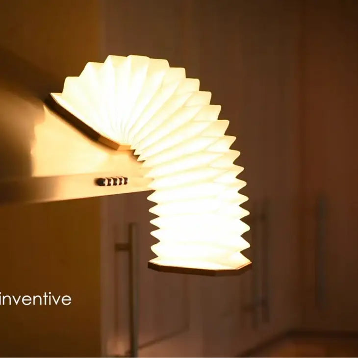 Smart Lamp - Walnut Accordion