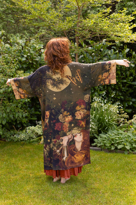 Opera Duster Robe - The Messenger with Joan of Arc & Florals