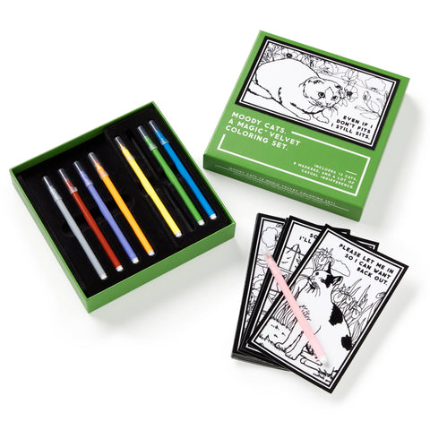 Coloring Set - Brass Monkey Moody Cats Magic Velvet