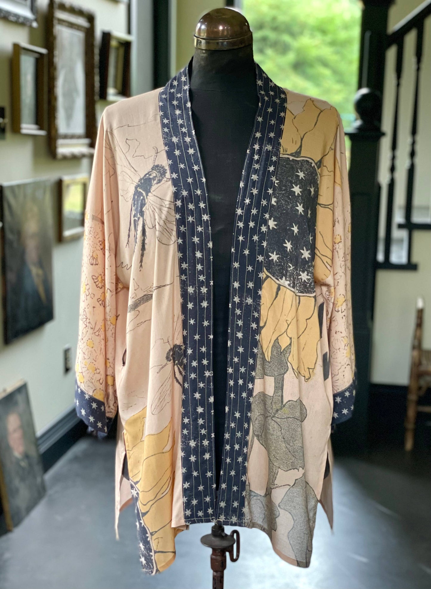 Bamboo Bohemian Kimono Cardigan with Belt - Milk & Honey