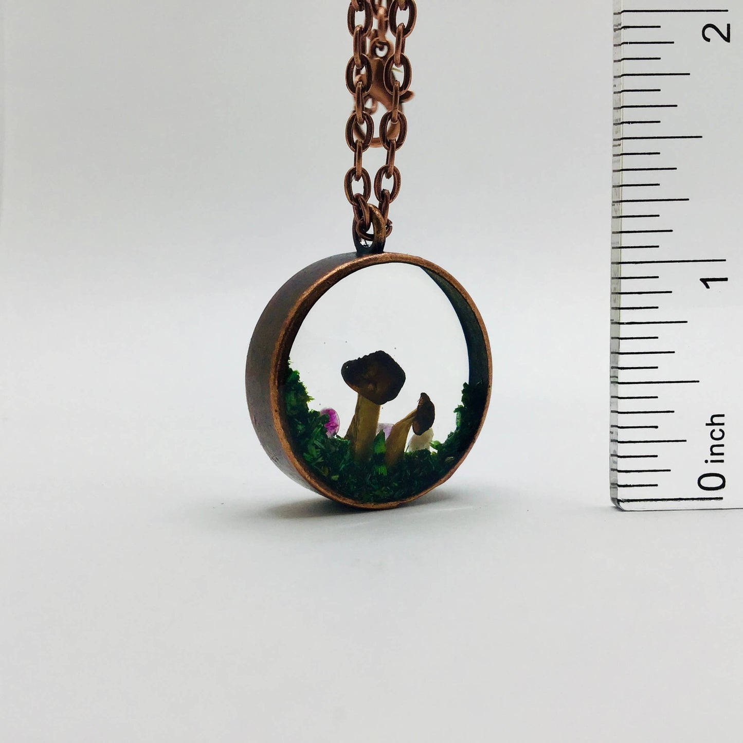 Curiosity Charm Necklace - Real Mushroom Copper # 3899