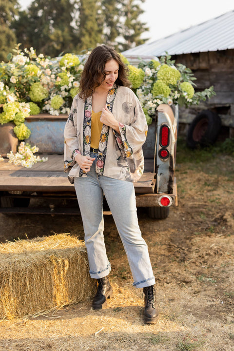 Bamboo Bohemian Cropped Kimono - Take My Hand