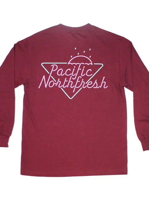 Tee (Long Sleeve) - Neon Rain Paific North Fresh