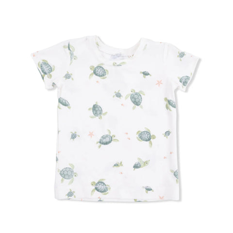 2 Piece Pajamas (Short Sleeve + Shorts) - Sea Turtles