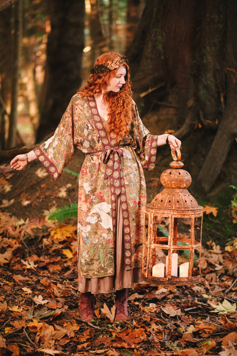 Bamboo Kimono Duster - Dreamweaver With Zodiac Signs