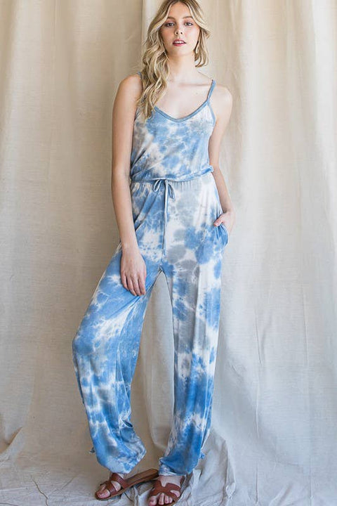 Jumpsuit - Tie Dye Split Side Casual