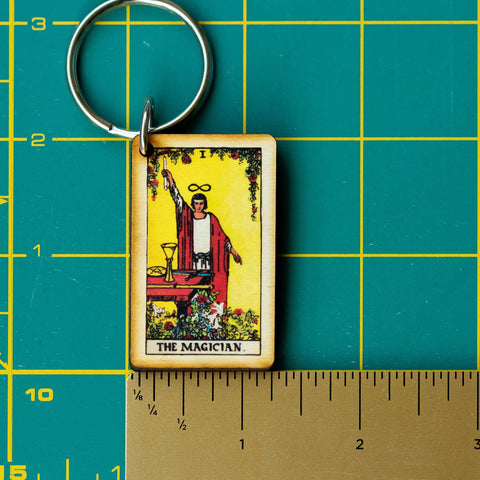 Keychain - Tarot: The Magician Wooden
