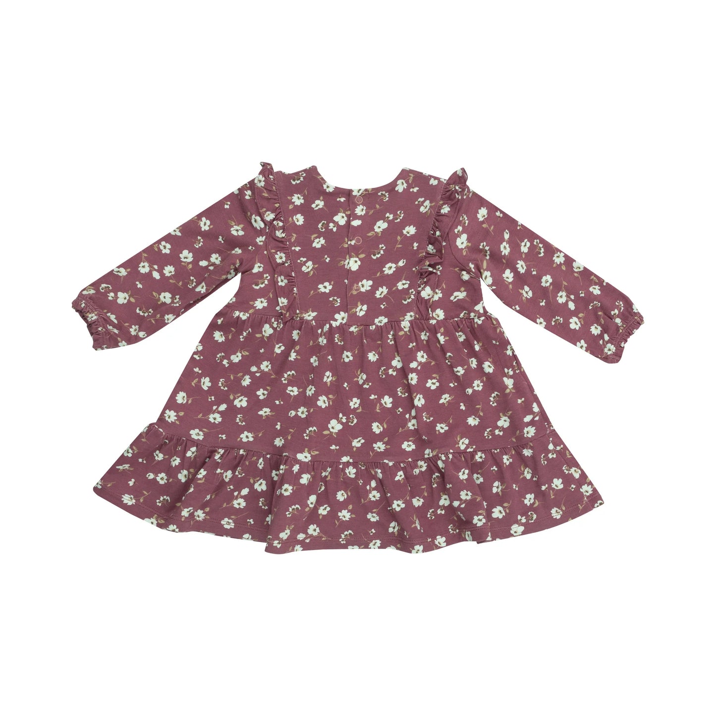 Ruffle Tiered Dress & Leggings - Plum Floral