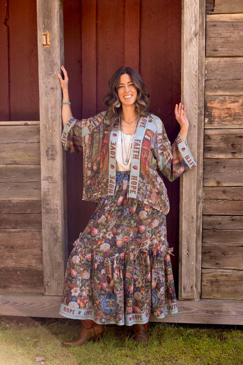 Atelier Skirt - Love Language with Floral Print