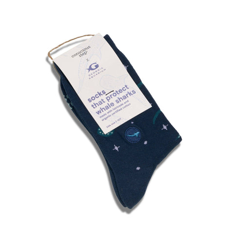 Kids Socks that Protect Whale Sharks - Black
