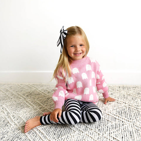 Last One - Size 12/18M: Sweater (Kids) - Pink Ghosts