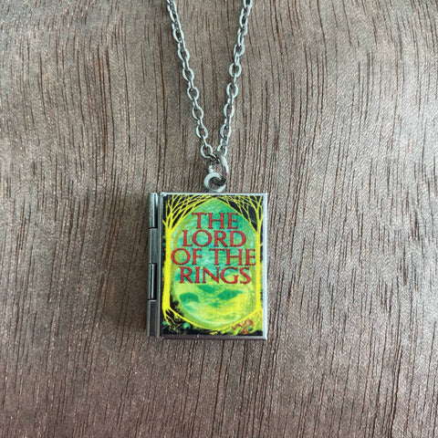 Necklace - Book Locket The Lord of the Rings Forest: Stainless Steel