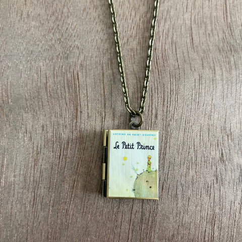 Necklace - Book Locket The Little Prince (French Edition): Bronze