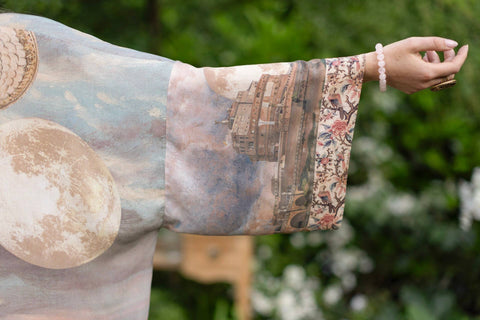 Opera Duster Kimono Robe - Imaginarium w/ Moon, Dreamer