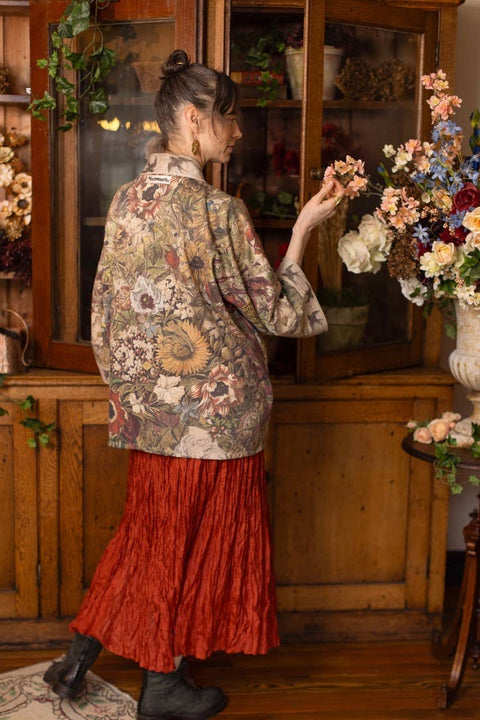 Fleece Cottage Cardigan Kimono Jacket - Golden Hour