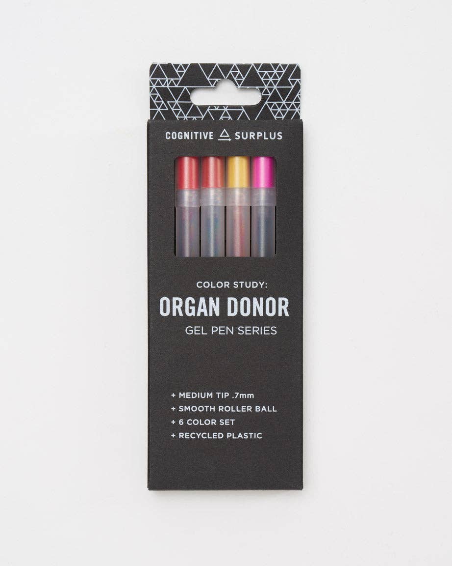 Gel Pens (6 Pack) - Organ Donor