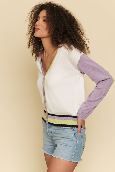 Cardigan - Colorblock Button Down