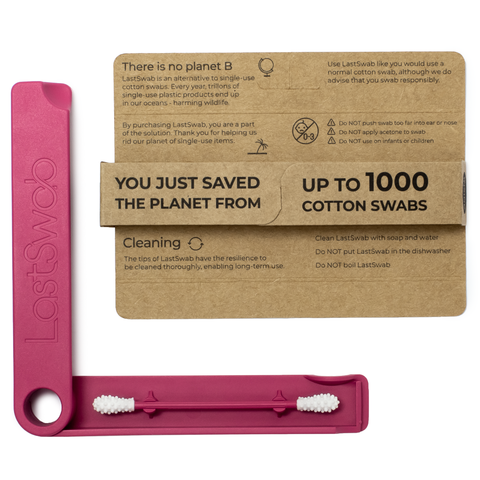 LastSwab Original - Reusable Cotton Swabs for Ear Cleaning: Original Red