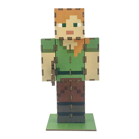 3D Wood Model - IncrediBuilds Minecraft: Alex