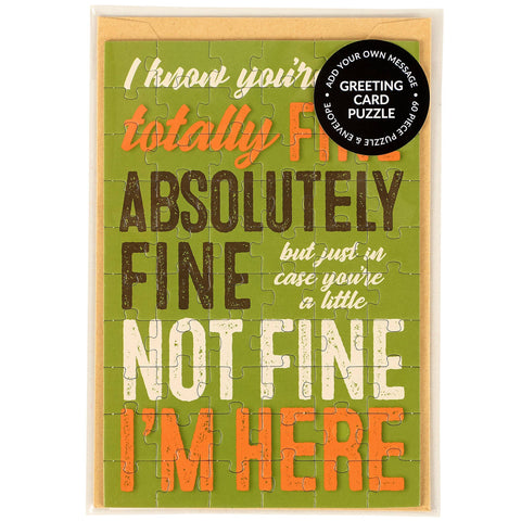 Greeting Card - You're Fine Puzzle