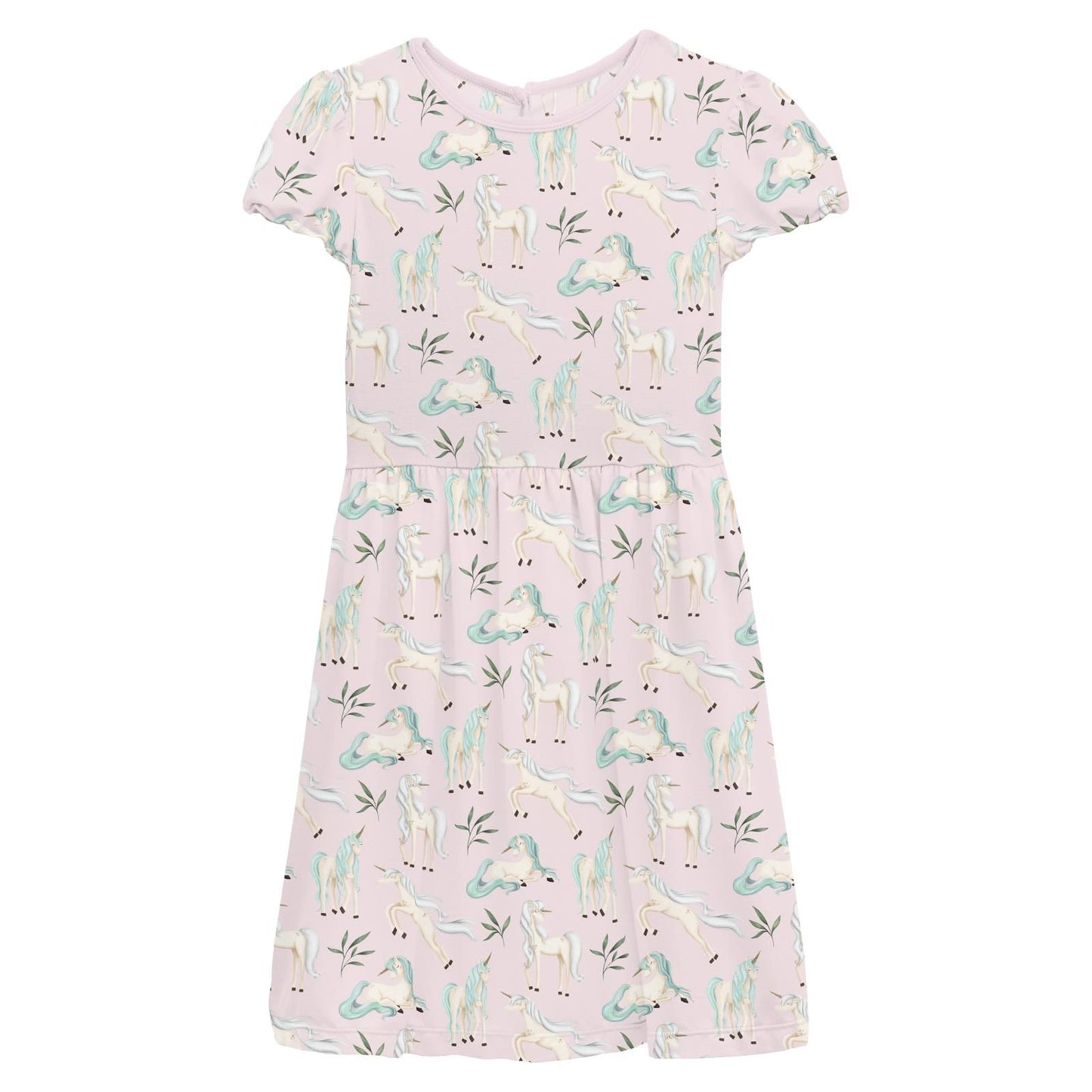 Flutter Sleeve Twirl Dress with Pockets - Shrinking Violet Sleeping Unicorns