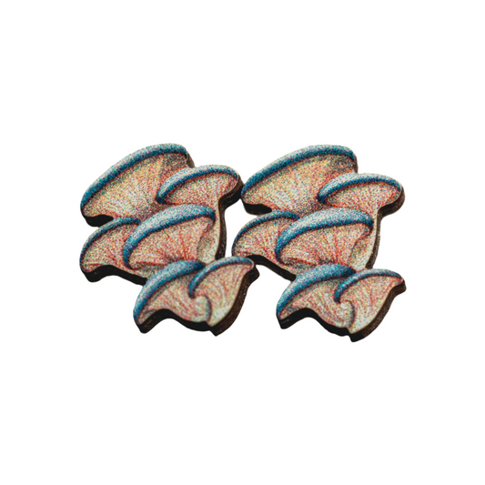 Earrings (Stud) - Oyster Mushroom