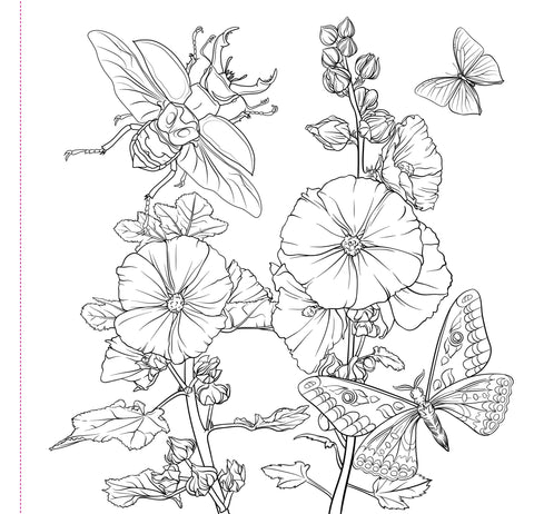 Adult Coloring Book - Goth Garden