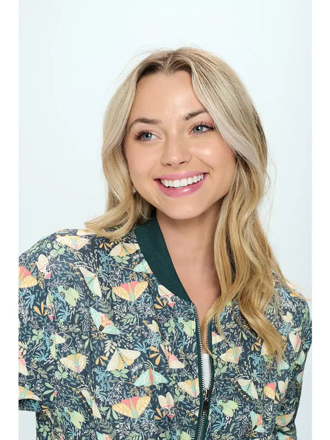 Bomber Jacket - Moth Floral