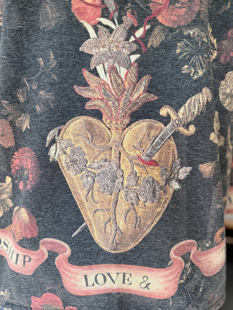 Fleece Cottage Cardigan Kimono Jacket - Heart of Gold