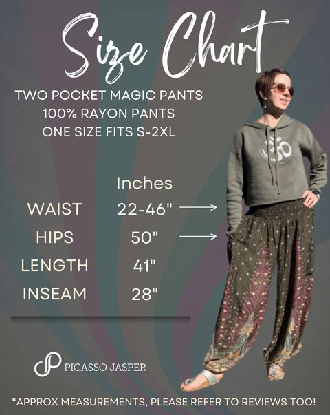 Magic Pants - Flower Power Black & Blush