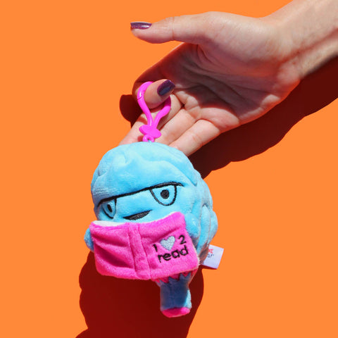 Keychain - Brain I Love To Read 5”