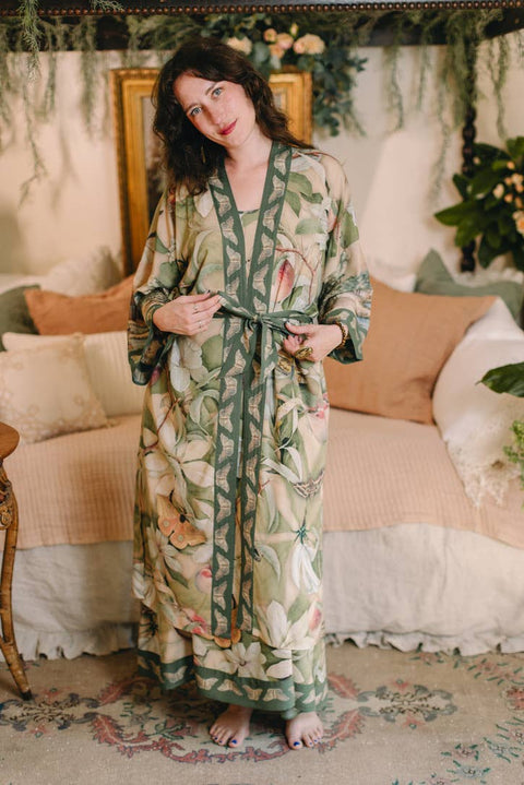 Opera Duster Kimono - Fleur De Soleil w/ Florals