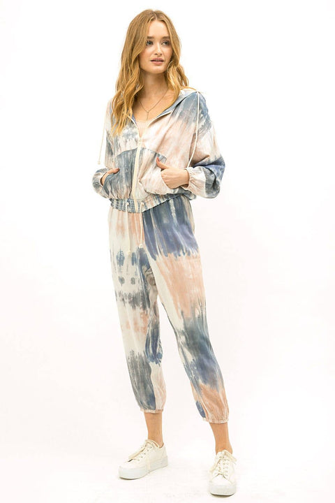 Joggers - Tie Dye Jogger Pale Blue/Blush