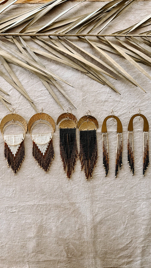 Earrings - Archway Set In Brown