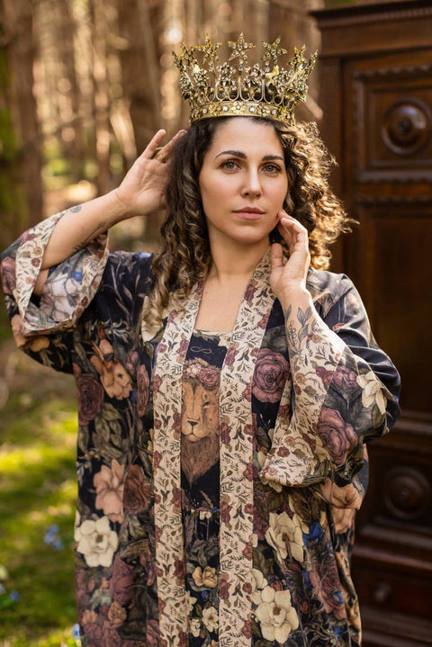 Lionheart Opera Duster - Narnia Inspired Print & Botanicals