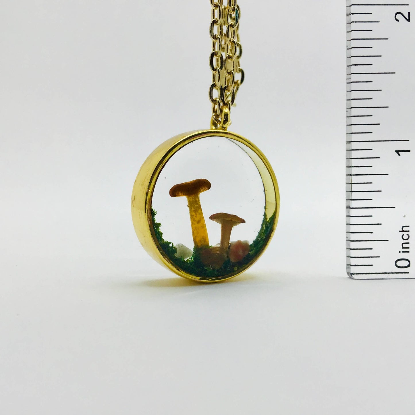 Curiosity Charm Necklace - Real Mushroom Gold # 4234