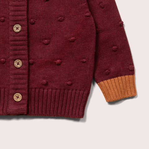 Knitted Cardigan - Berry Popcorn